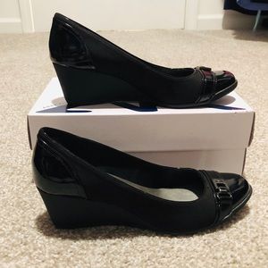 Anne Klein “TRYSTAN” Fabric Sport Wedge.